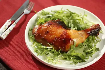 Honey roasted chicken legs