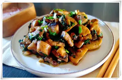 ♪ Fried white mushrooms ♪