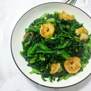 Shrimp spinach