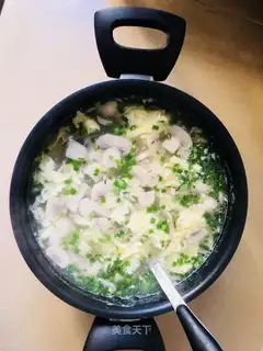 Skinny mushroom egg soup