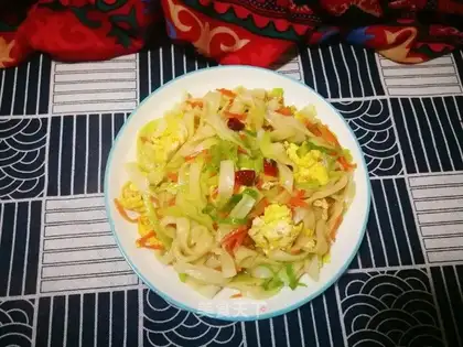 Carrot-covered eggs for kettle powder