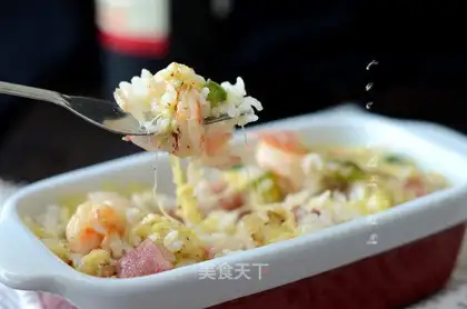 Microwave shrimp rice