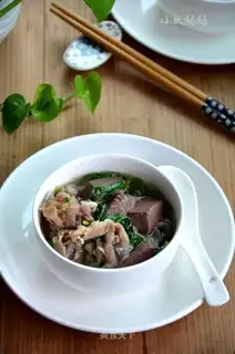 The lamb duck blood soup