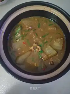 A casserole of melon