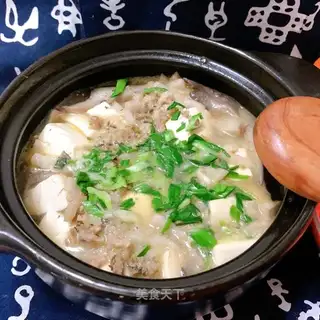 Snow veal veggie mushroom tofu