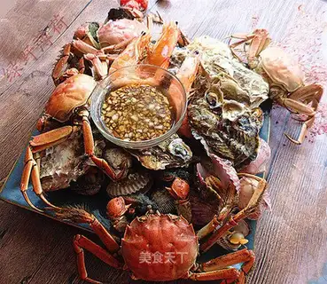 Steam crabs, seafood