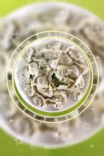 Cream eggs, meat dumplings