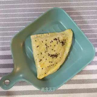 Banana pie with a hand grab