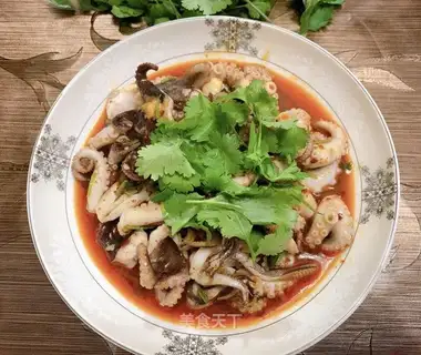 Red oil, octopus
