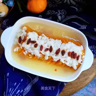 Sweet and steamed pumpkins