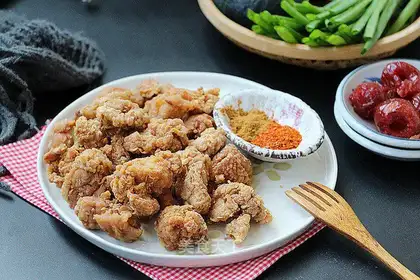 Chicken leg with shrimp sauce