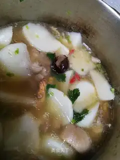A radish lamb stew