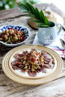 Sour bean duck rice rice
