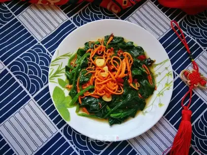 Worm grass and spinach