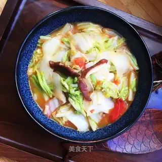 Tomato mushrooms and cabbage