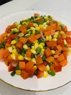 Corn bean carrots