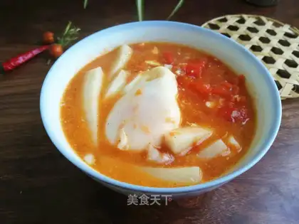 Tomato eggcake soup