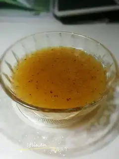 Peach gel and silver coleslaw