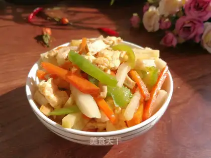 Blue duck egg fried cake
