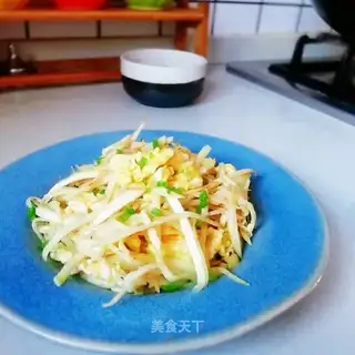 White fried eggs