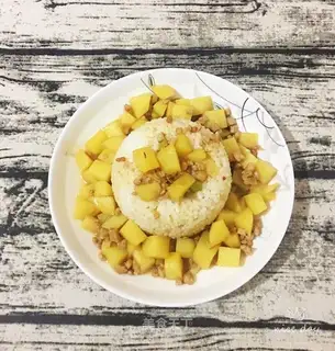 Meat, potatoes, rice