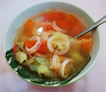 Seafood mushroom soup