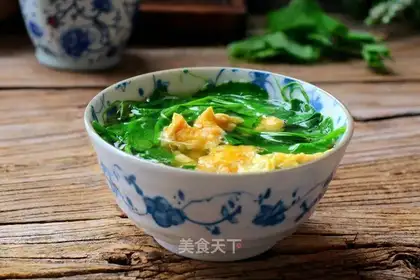 A bean egg soup