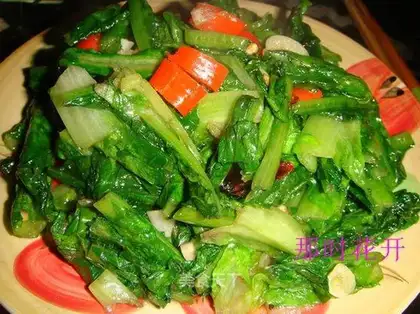 stir-fried lettuce leaves