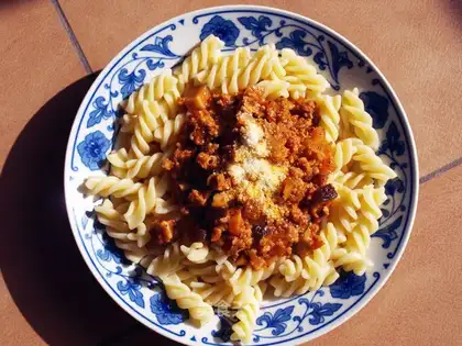 Spaghetti with mushroom