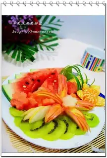 Apple flower fruit platter