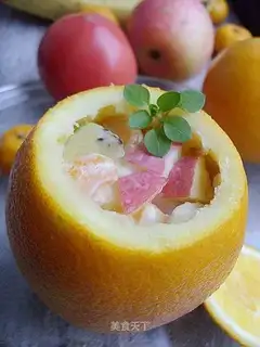 Orange yogurt fruit cup