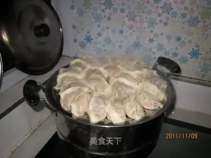 Steamed dumplings with beef and cabbage