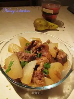 Roasted beef brisket with radish