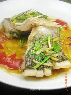 Steamed sea bass