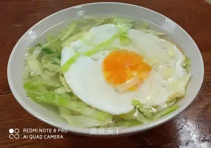 Packed up with egg soup