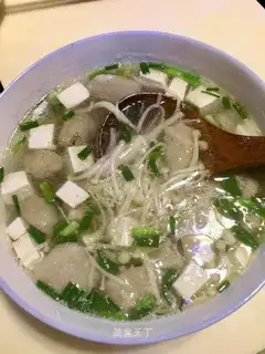 Golden mushroom meatball soup