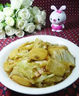 The meatloaf and the cabbage