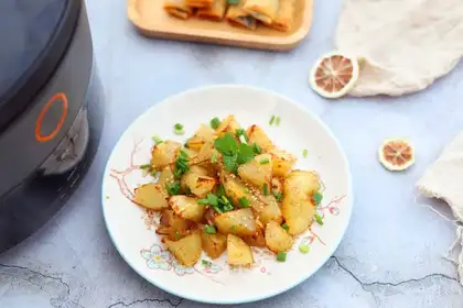 Air fried potatoes