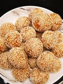 Red potato sesame ball