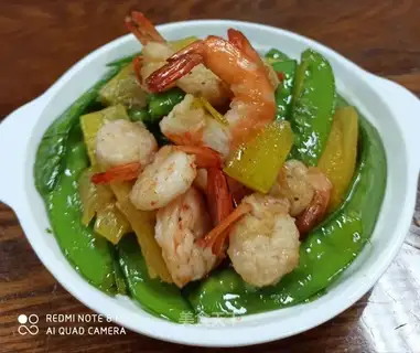 Dutch bean carrot shrimp