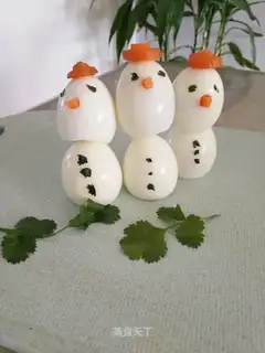 Egg-size Christmas snowman