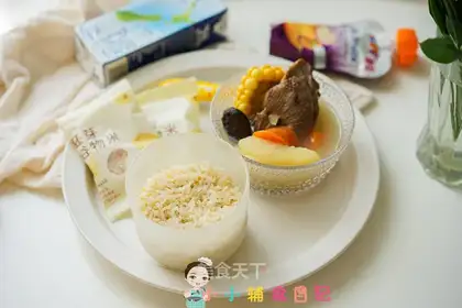 Corn and vegetable duck soup