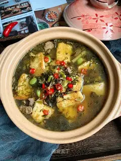 Snow veal bean stew