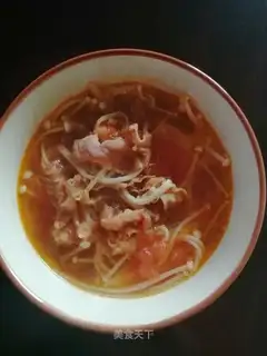 Gold needle, fat cow soup