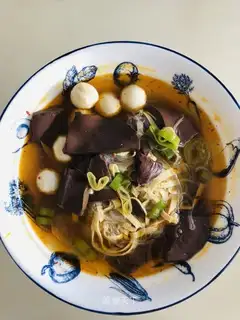 Duck blood fan soup