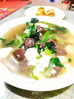 Duck tofu soup