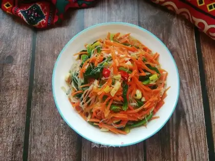 Carrot spinach fans