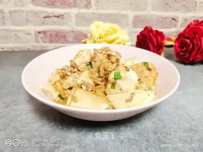 Meat bean petals and tofu