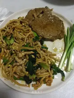 Homemade black pepper steak