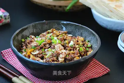 Shrimp sauce fried eggs